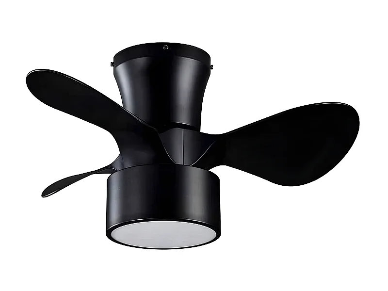 Ventilateur DC KOS noir led 24w télécommande avec minuterie Fabrilamp