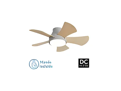 Ventola 5 Pale reversibile 25w Dc Grigio modello Gregario FABRILAMP