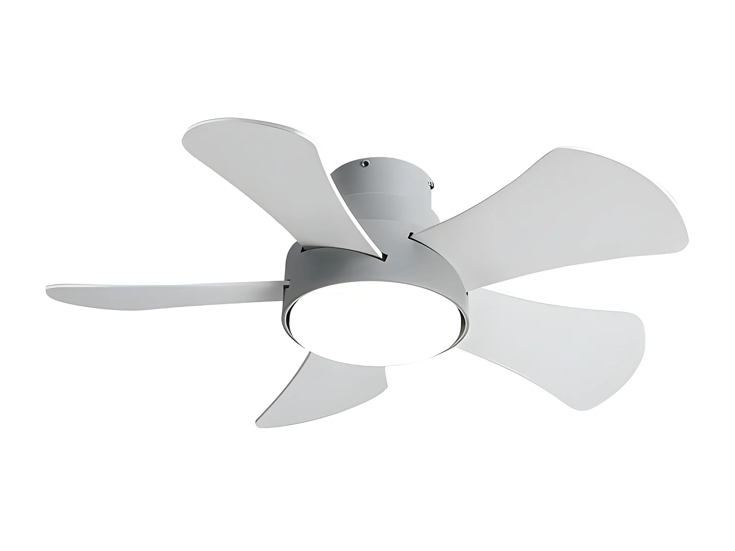 Ventilateur DC GREGARIO gris led 25w CCT et télécommande Fabrilamp