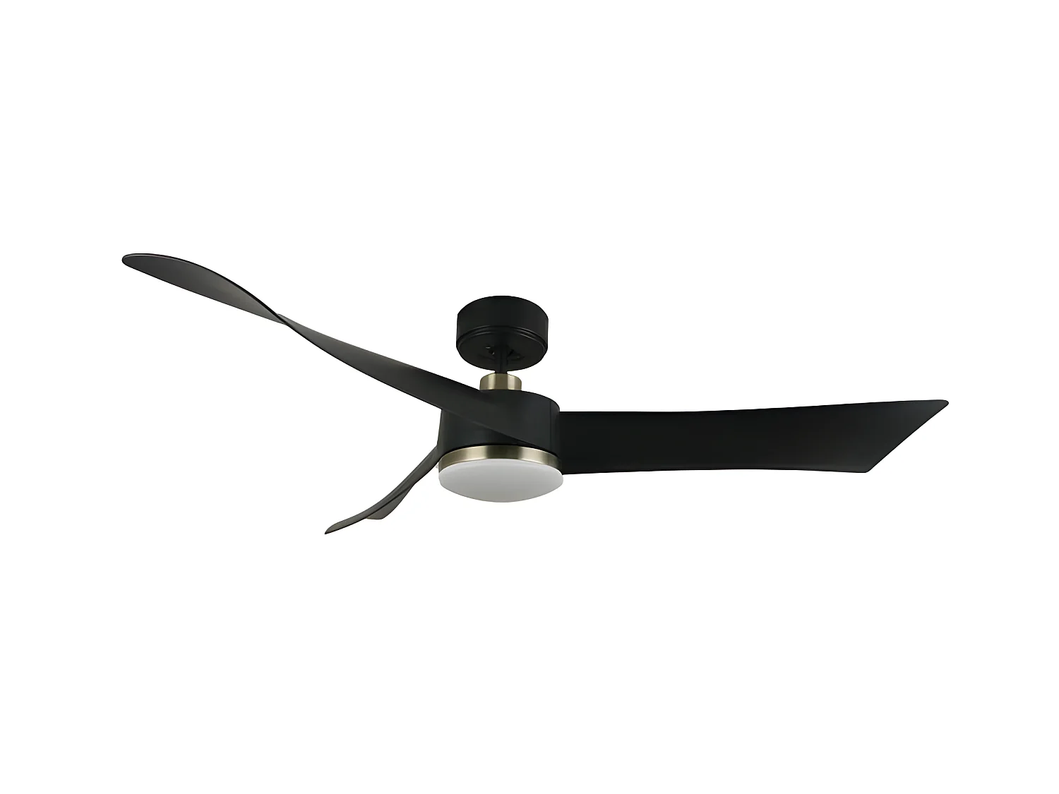 Ventilateur DC TEMPEL noir LED CCT dimmable avec onduleur Fabrilamp