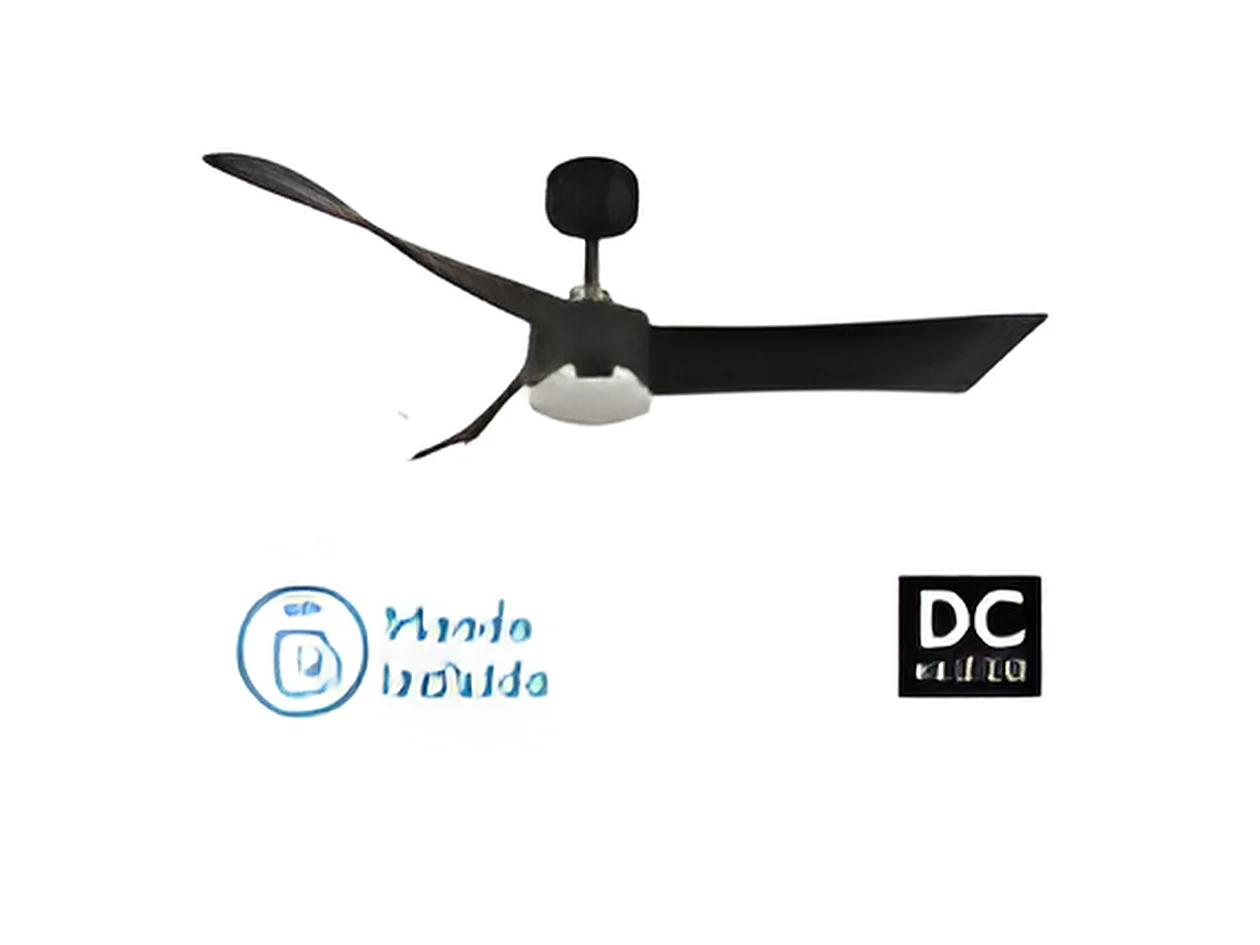 Ventilateur DC TEMPEL noir LED CCT dimmable avec onduleur Fabrilamp