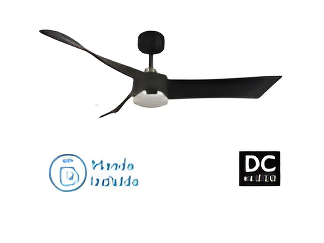 Fan DC TEMPEL nero led CCT regolabile con inverter Fabrilamp