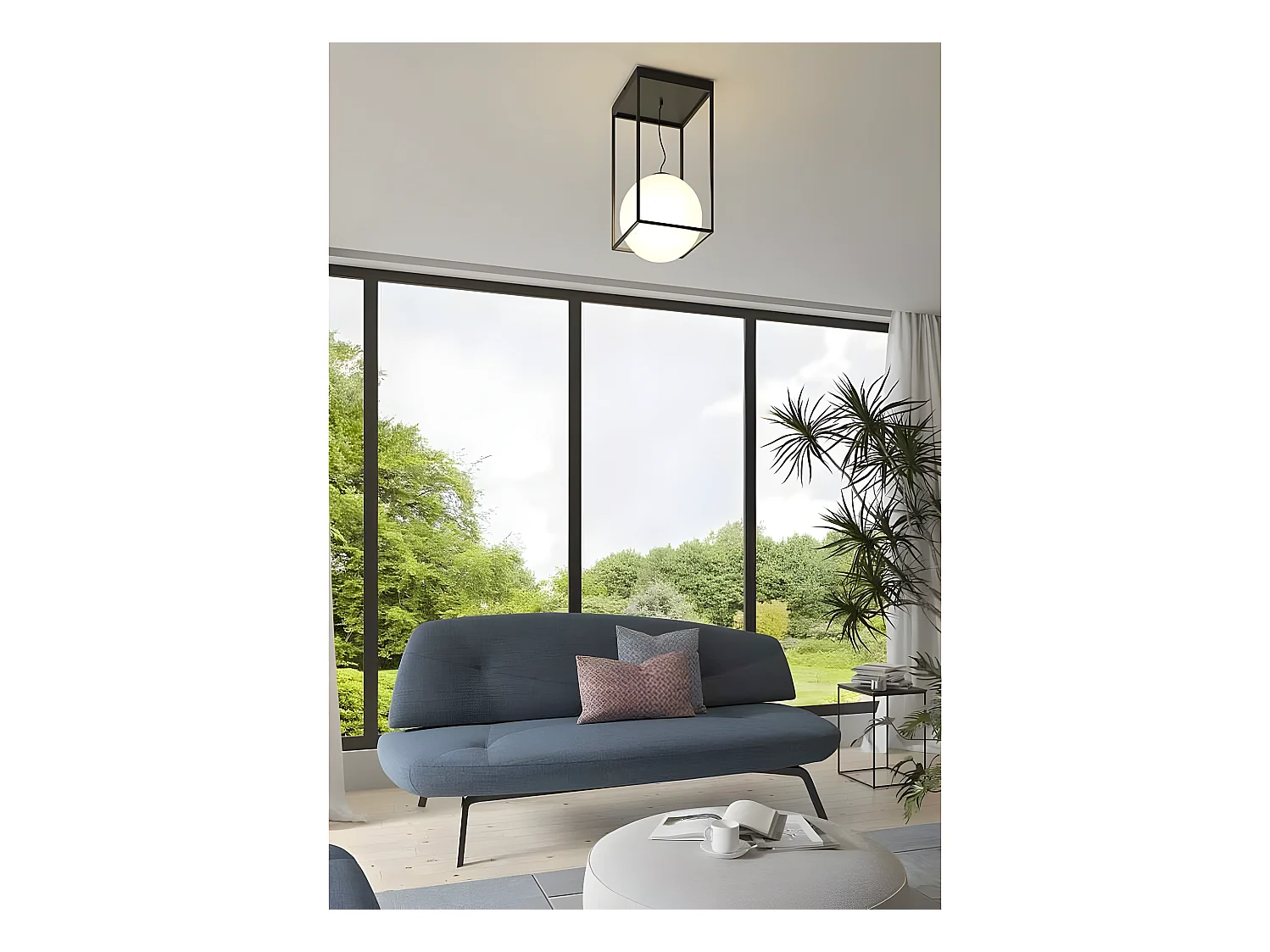 Semi-plafond Desigual avec haut module métallique et tulipe sphérique MANTRA