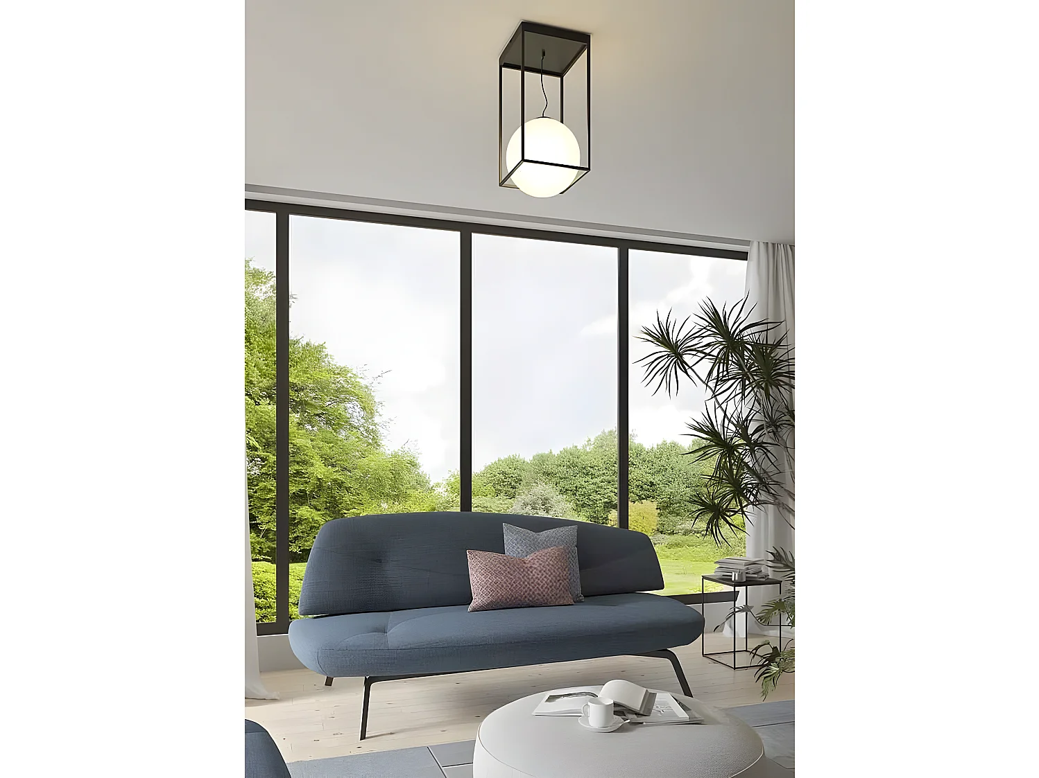 Semi-plafond Desigual avec haut module métallique et tulipe sphérique MANTRA