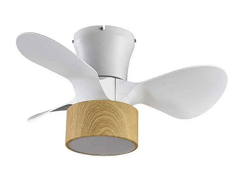Ventilador Dc Kos Blanco Haya Led 24w Mando A Distancia Con Temporizador