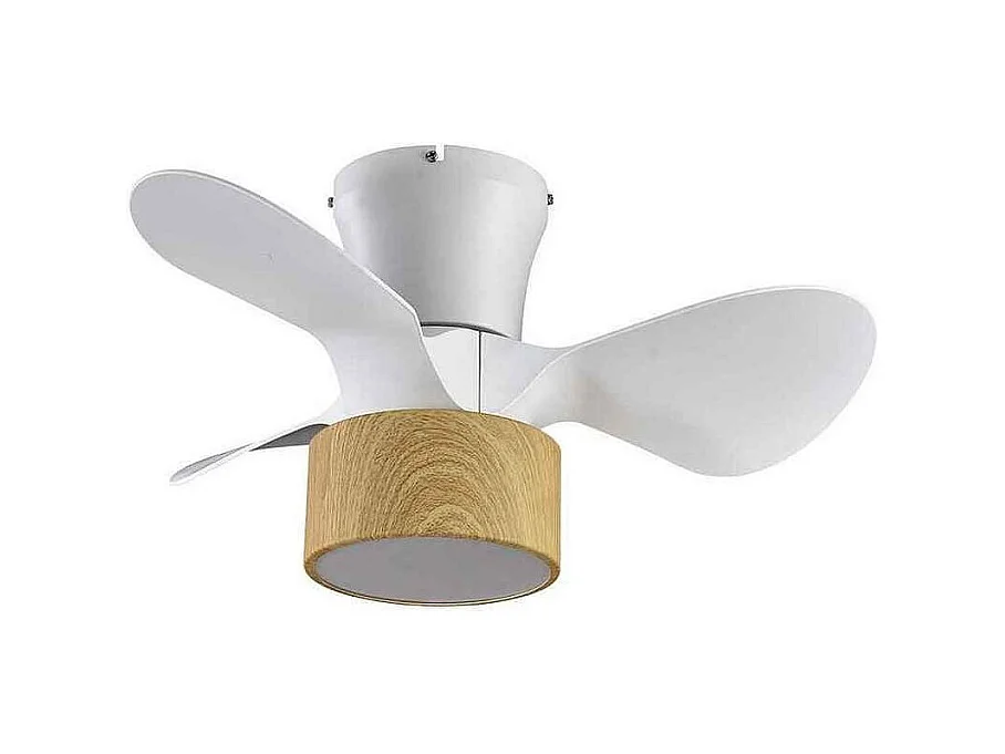 Ventilador Dc Kos Blanco Haya Led 24w Mando A Distancia Con Temporizador