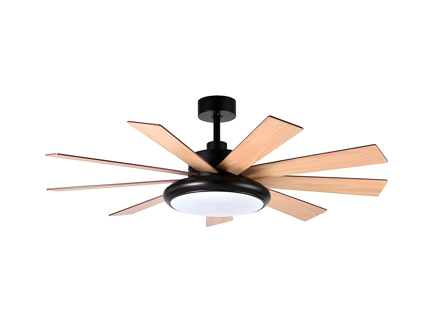 Ventilatore DC PIREO nero 9 pale LED CCT orientabili Fabrilamp