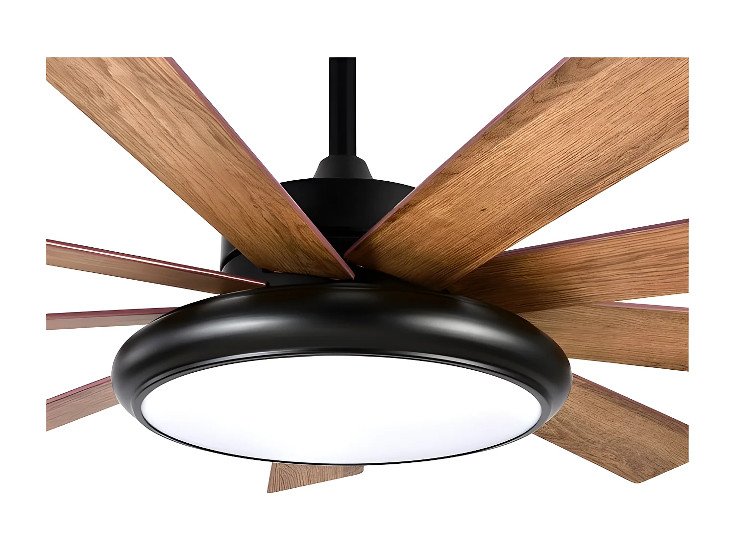 Ventilatore DC PIREO nero 9 pale LED CCT orientabili Fabrilamp