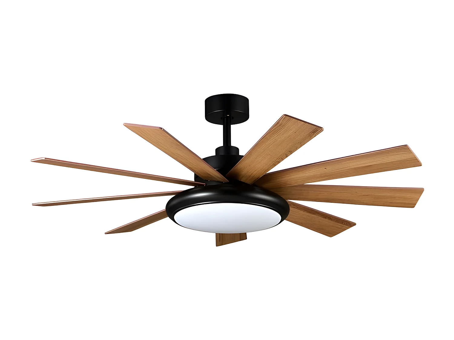 Ventilador Dc Pireo Negro 9 Aspas Led Cct Regulable