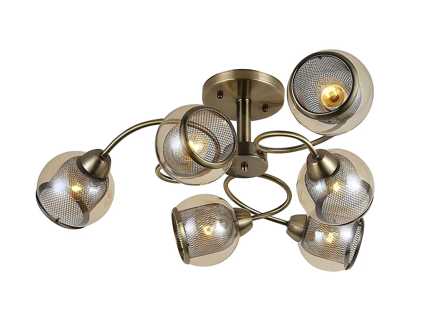 Plafondd de 6 projecteurs modèle STANLEY cuir FABRILAMP