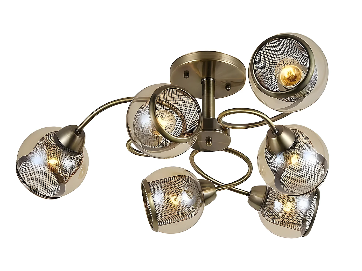 Plafondd de 6 projecteurs modèle STANLEY cuir FABRILAMP