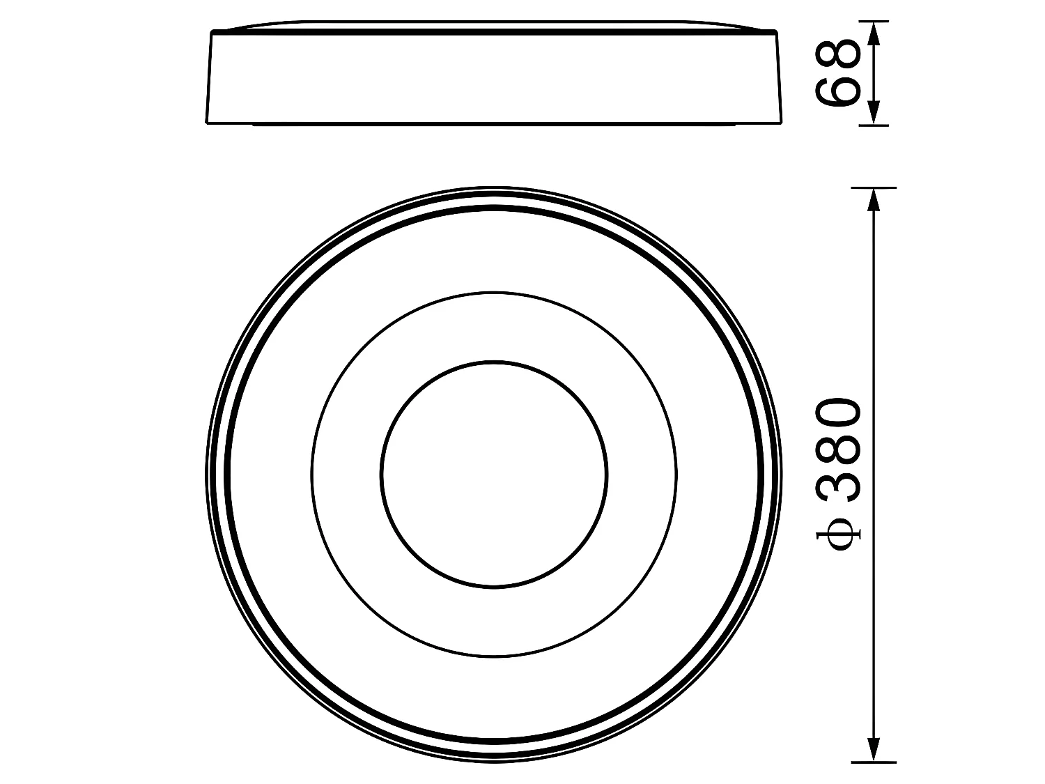 Plafondnier rond de la série COIN de MANTRA
