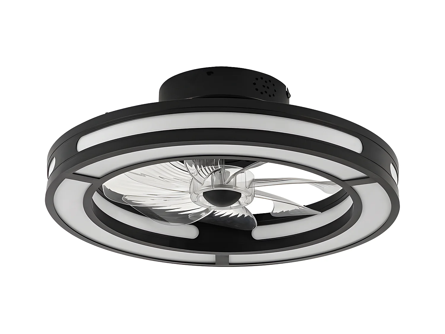 Ventilador Dc Kastoria Negro Led Cct Regulable Control Remoto