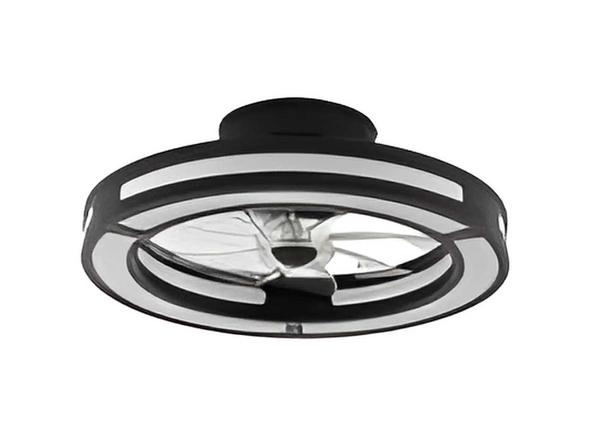 Ventilador Dc Kastoria Negro Led Cct Regulable Control Remoto