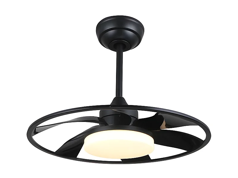 Ventilador Dc Celsius Negro Led Integrado Con Memoria Color