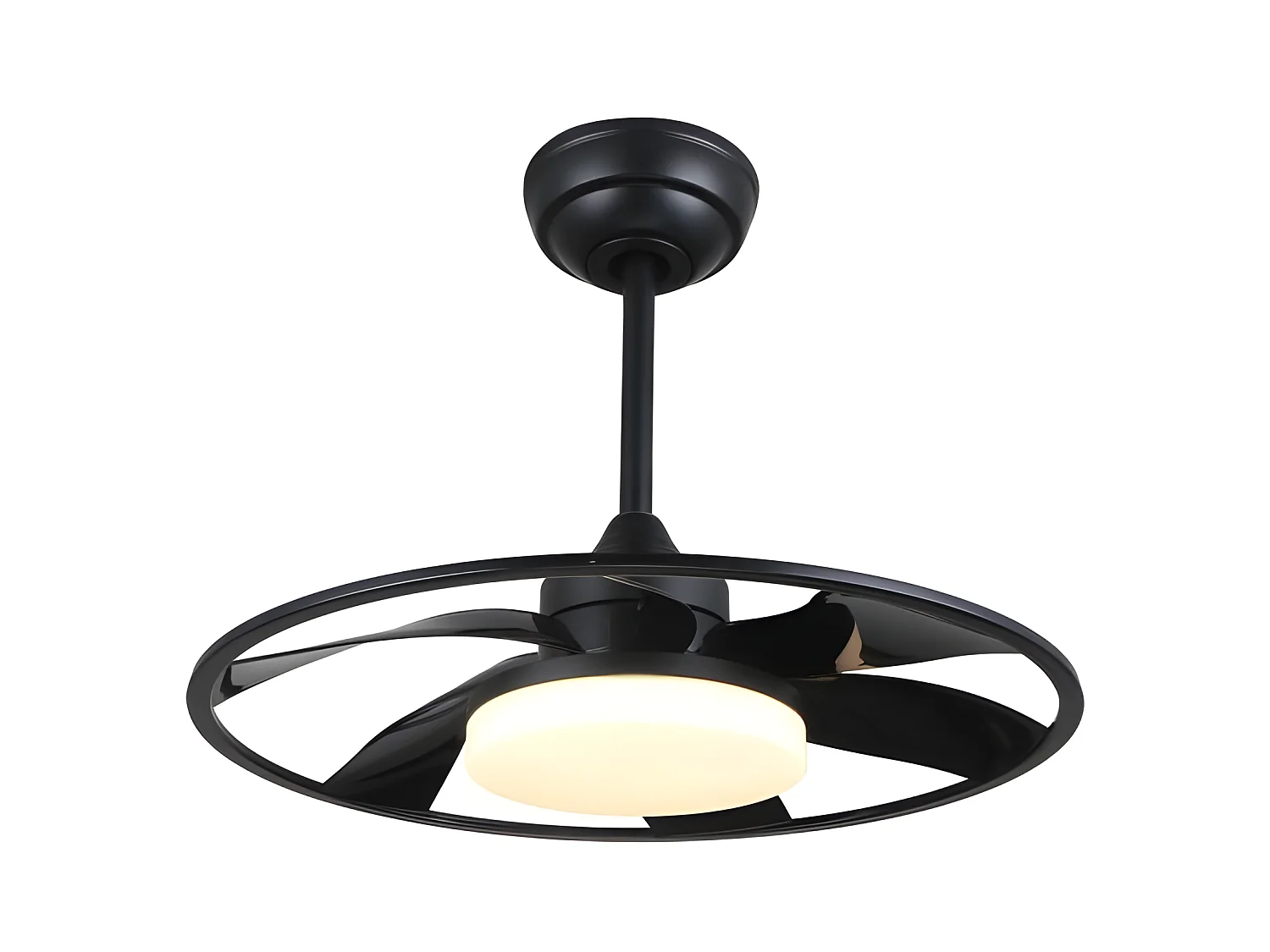 Fan DC CELSIUS nero led integrato con memoria a colori Fabrilamp