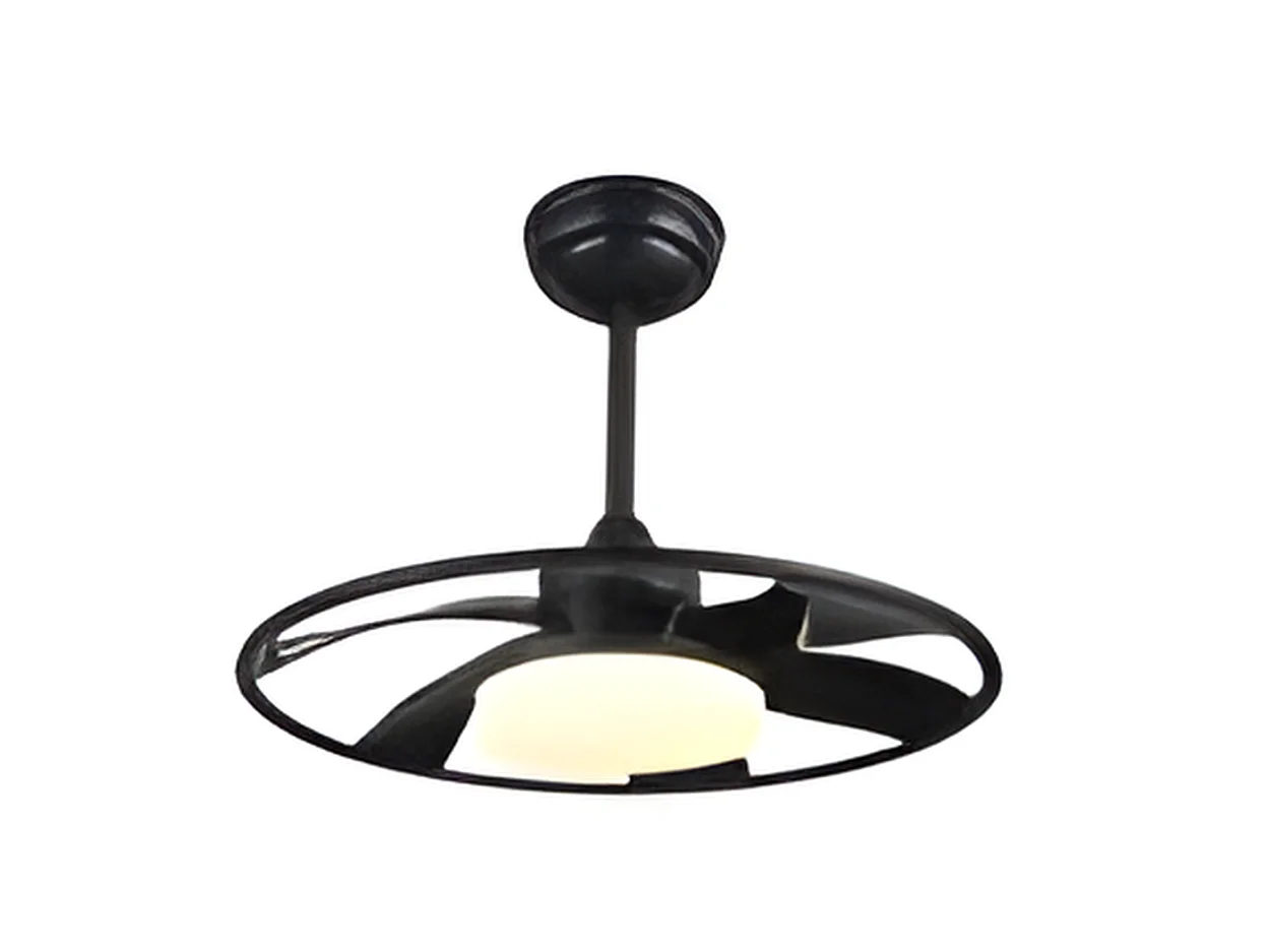 Fan DC CELSIUS nero led integrato con memoria a colori Fabrilamp