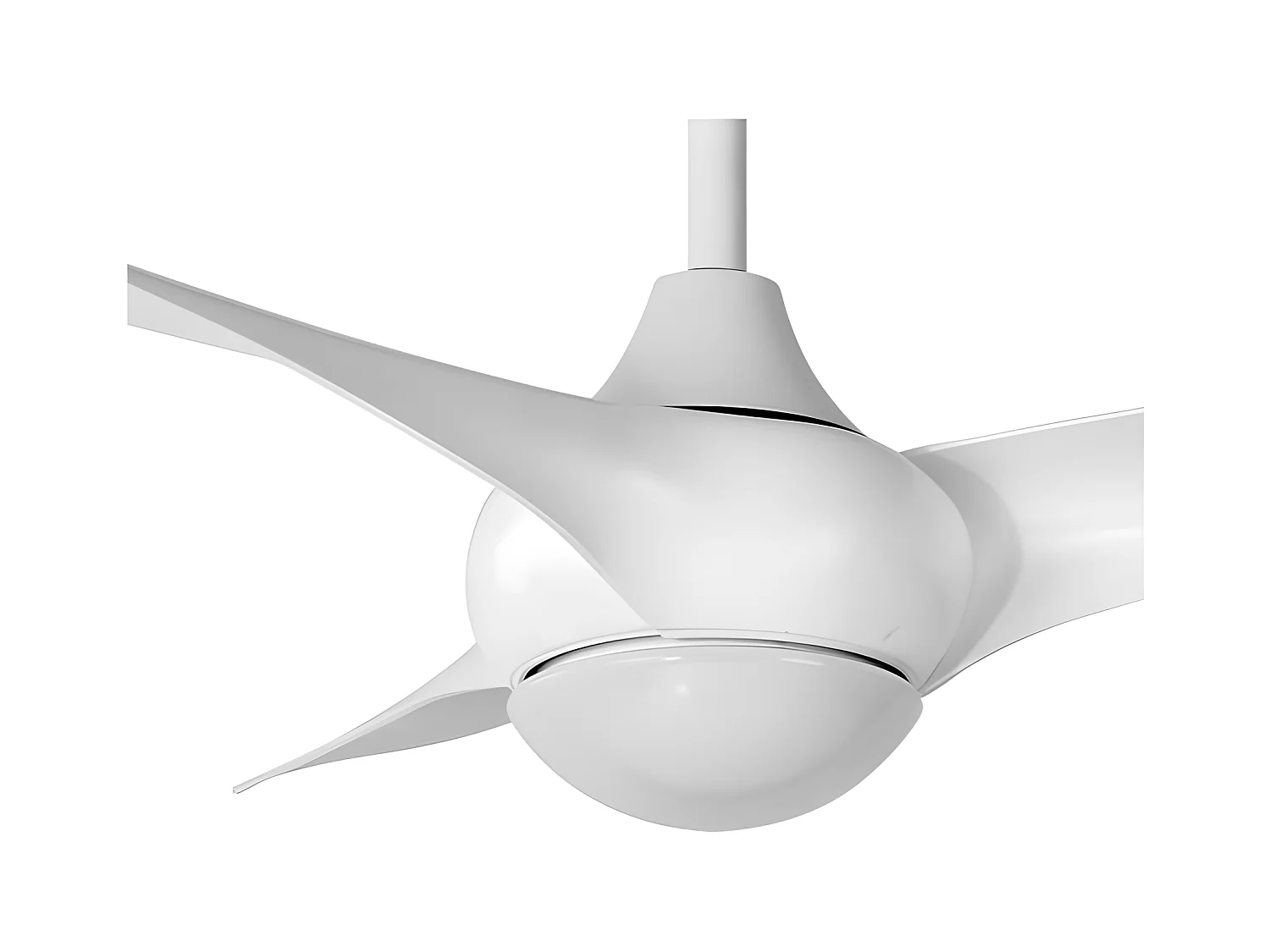 Ventilatore DC LED bianco CANEA con memoria e telecomando Fabrilamp