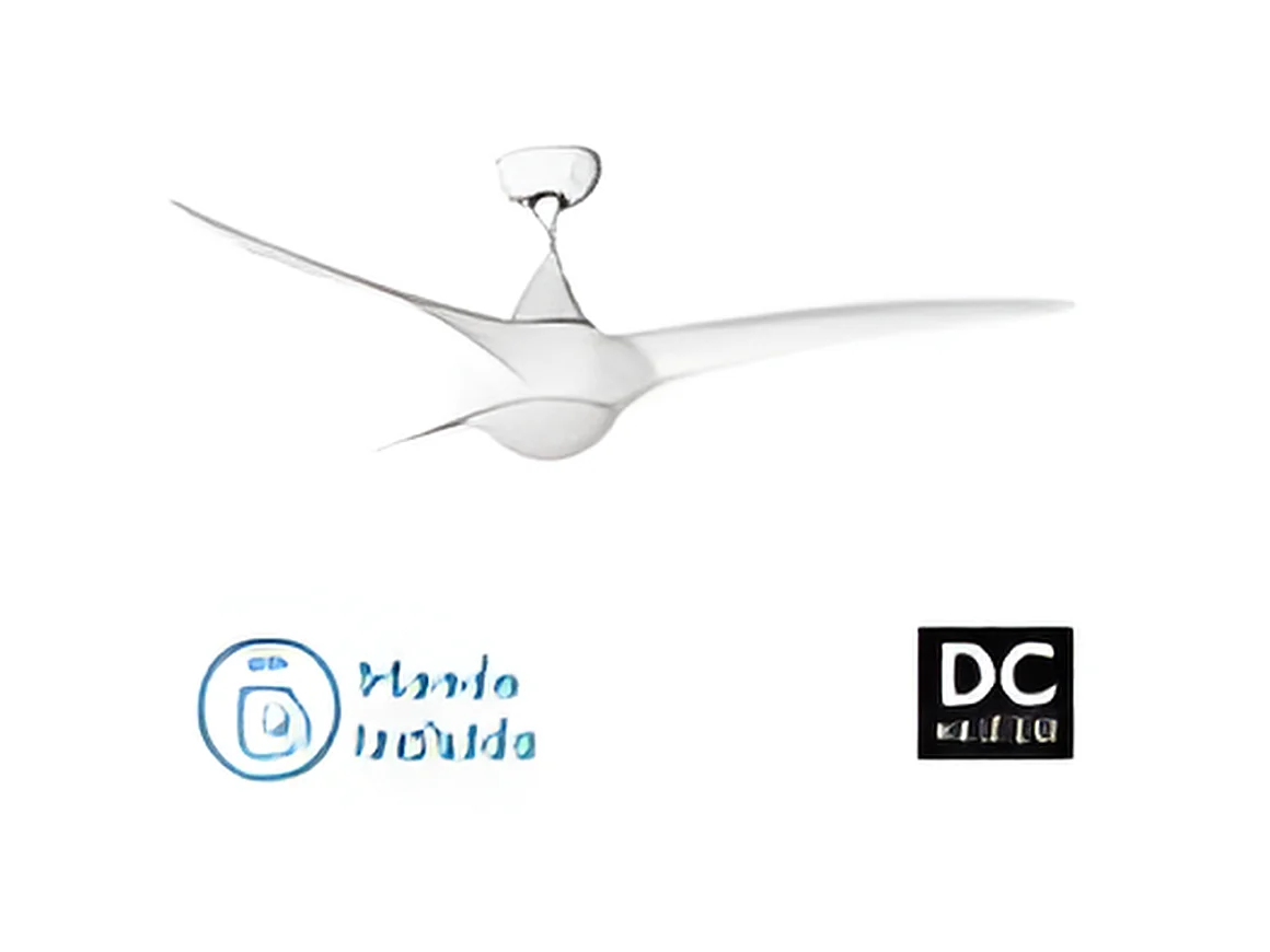 Ventilatore DC LED bianco CANEA con memoria e telecomando Fabrilamp