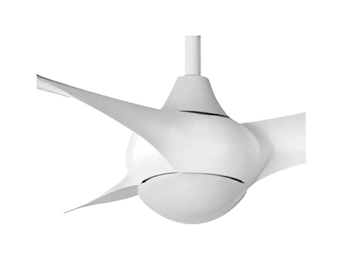 Ventilatore DC LED bianco CANEA con memoria e telecomando Fabrilamp