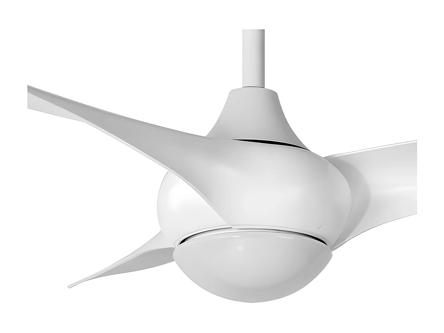 Ventilateur DC LED blanc CANEA avec mémoire et télécommande Fabrilamp