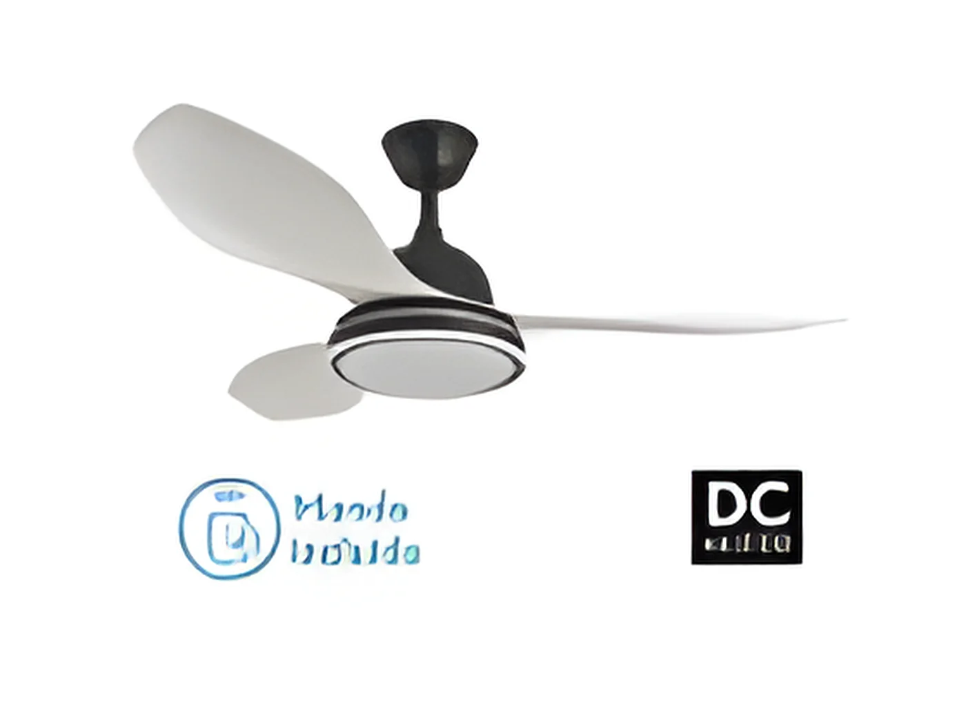 Ventilador Dc Datoo Negro Led 48w Tres Temperaturas Regulables