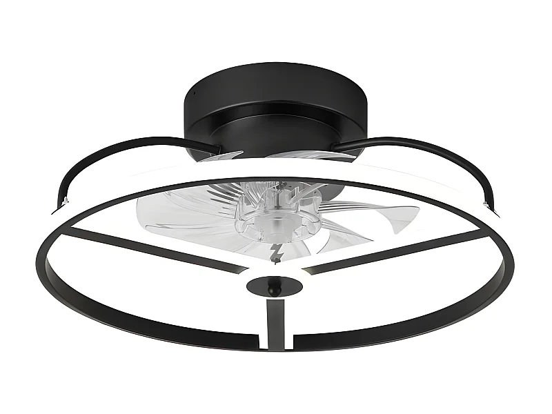 Ventilador Dc Bora Negro Led 3 Temperaturas Y Control Remoto