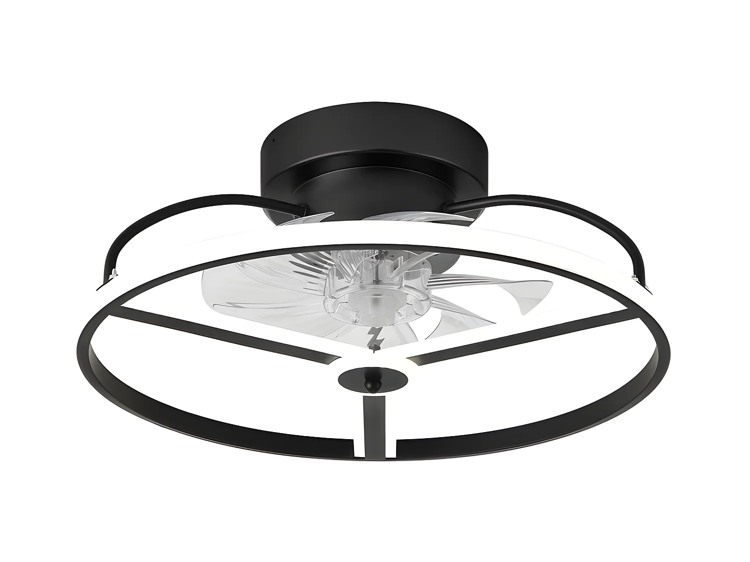 Ventilador Dc Bora Negro Led 3 Temperaturas Y Control Remoto