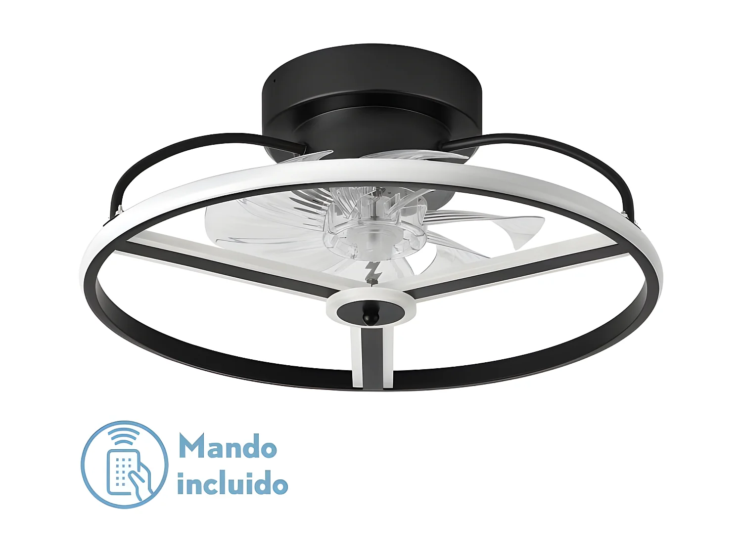 Ventilatore BORA DC Led nero 3 temperature e telecomando Fabrilamp