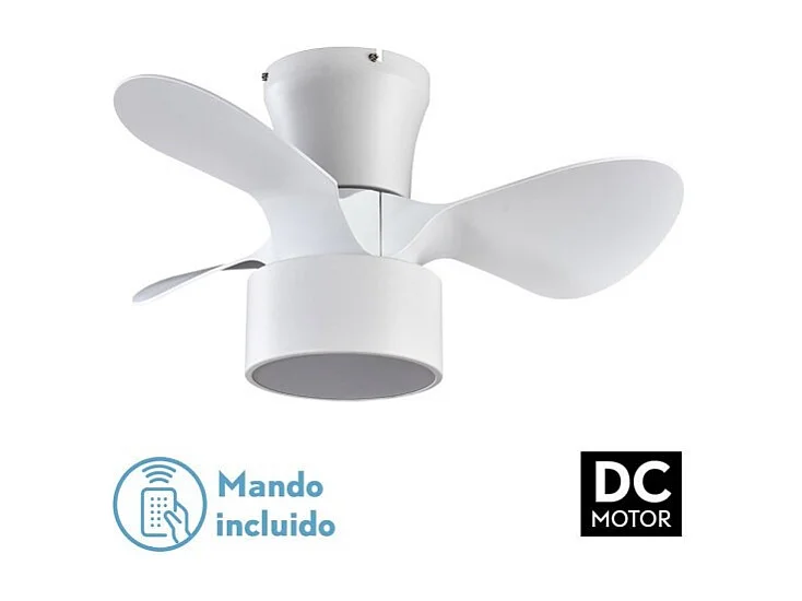 Ventilateur DC KOS led blanc 24w télécommande avec timer Fabrilamp
