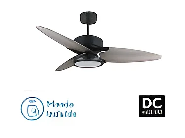 Fan DC CROSS nero led telecomando e timer Fabrilamp