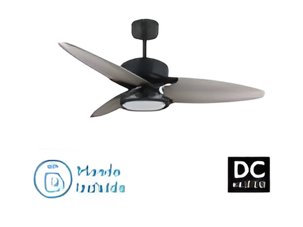 Ventilateur DC CROSS noir led télécommande et minuterie Fabrilamp