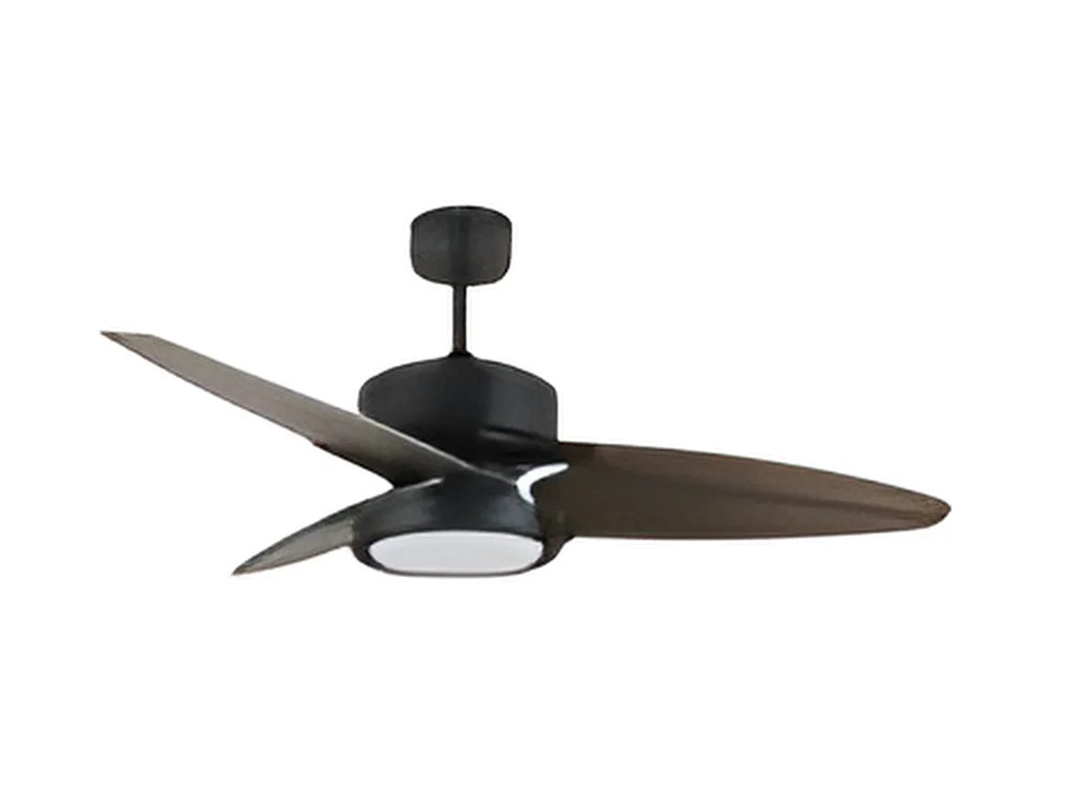 Ventilateur DC CROSS noir led télécommande et minuterie Fabrilamp