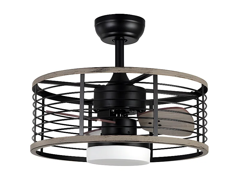 Ventilador Dc Pella Negro Led Control Remoto Y Funcion Inverter