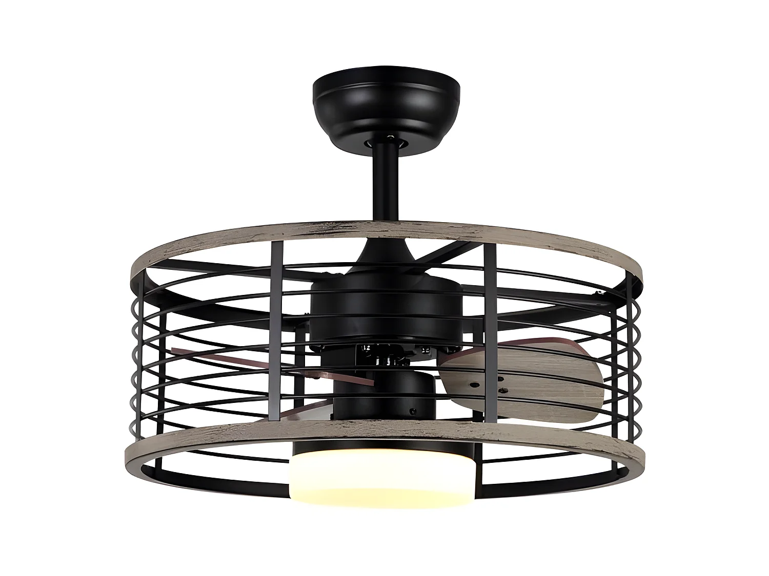 Ventilador Dc Pella Negro Led Control Remoto Y Funcion Inverter