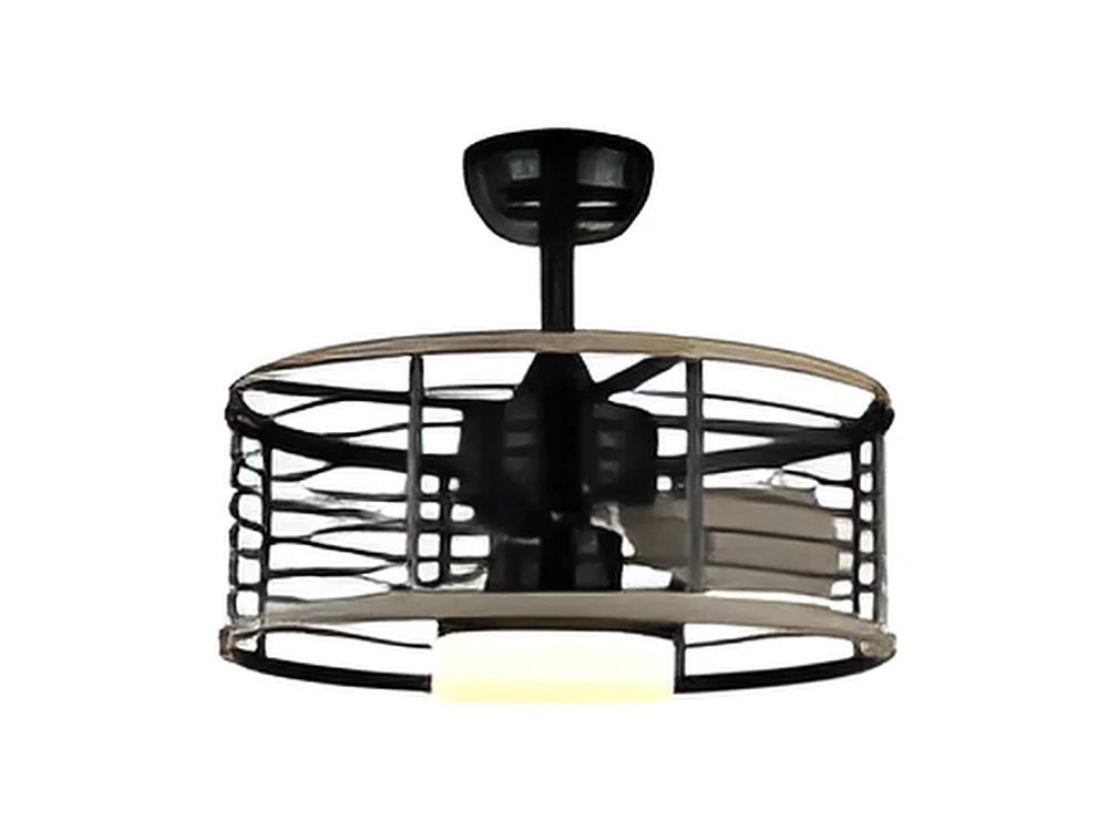 Ventilador Dc Pella Negro Led Control Remoto Y Funcion Inverter