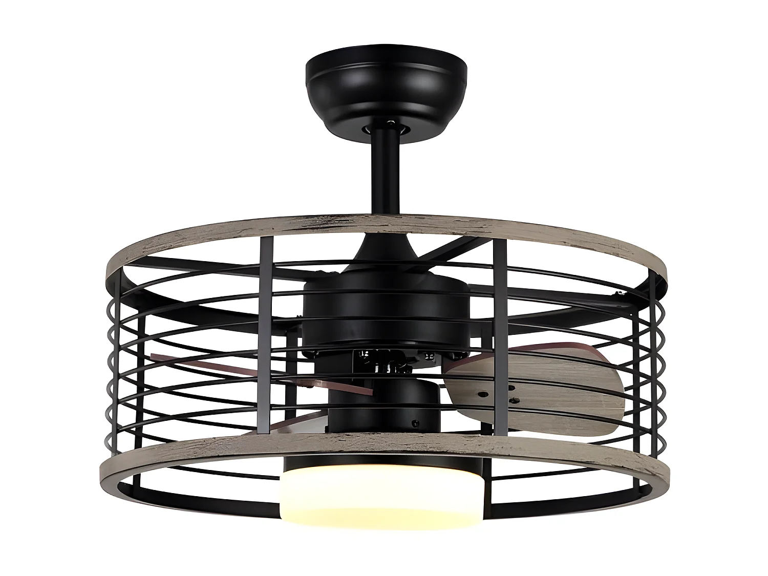 Ventilateur PELLA DC noir télécommande LED et fonction inverseur Fabrilamp