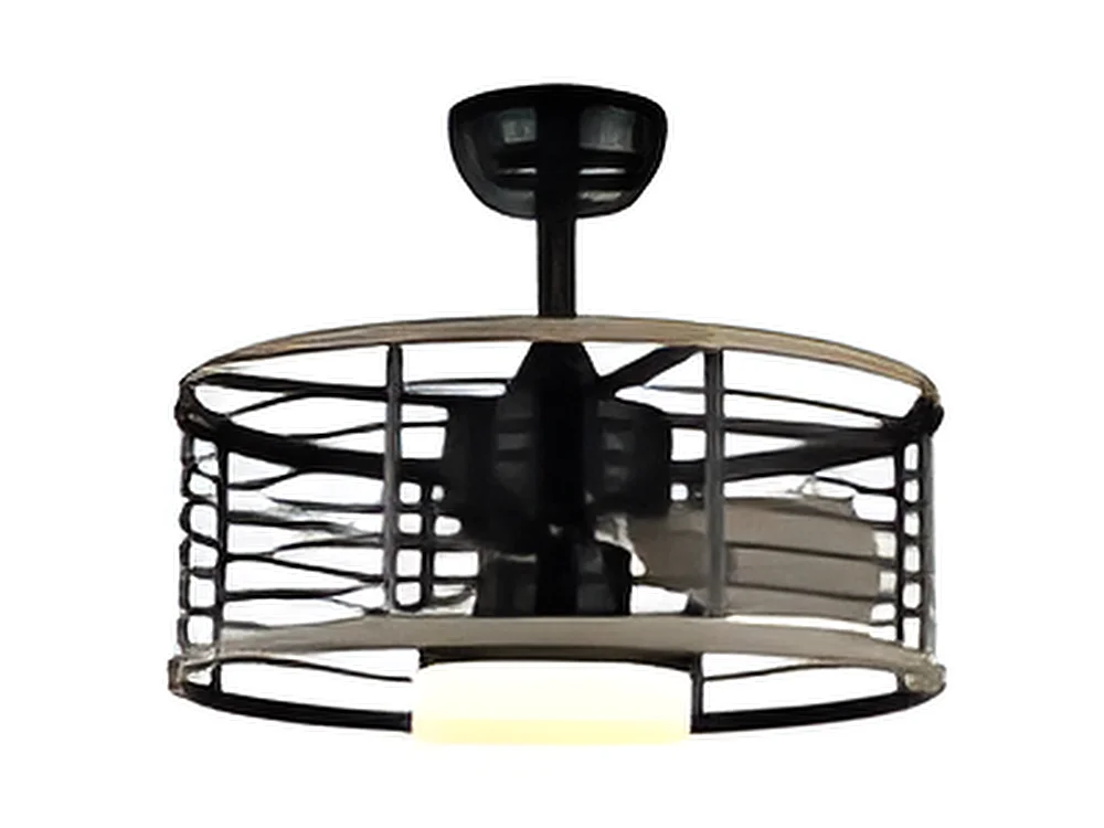 Ventilateur PELLA DC noir télécommande LED et fonction inverseur Fabrilamp