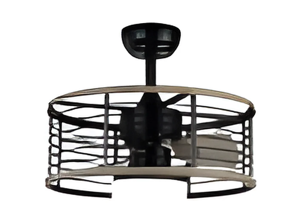 Ventilateur PELLA DC noir télécommande LED et fonction inverseur Fabrilamp