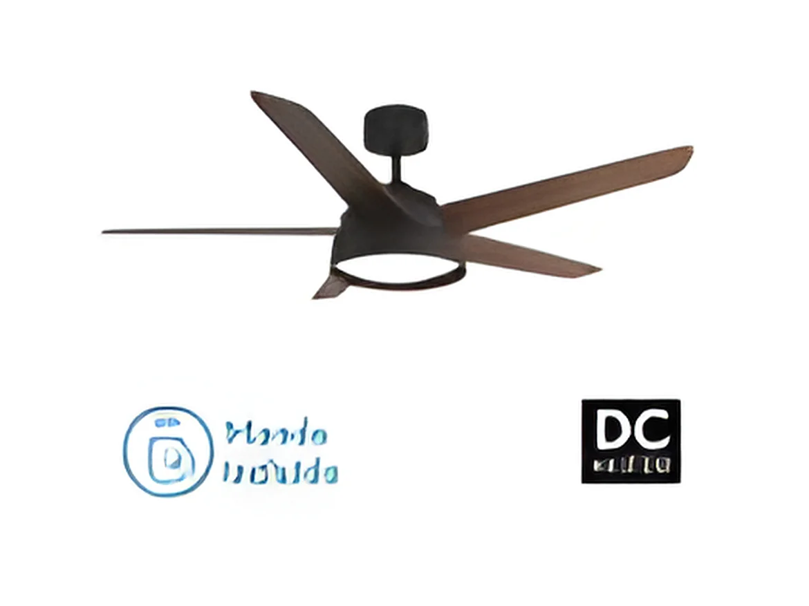 Fan DC LEBECHE marrone LED 3 temperature controllo remoto Fabrilamp