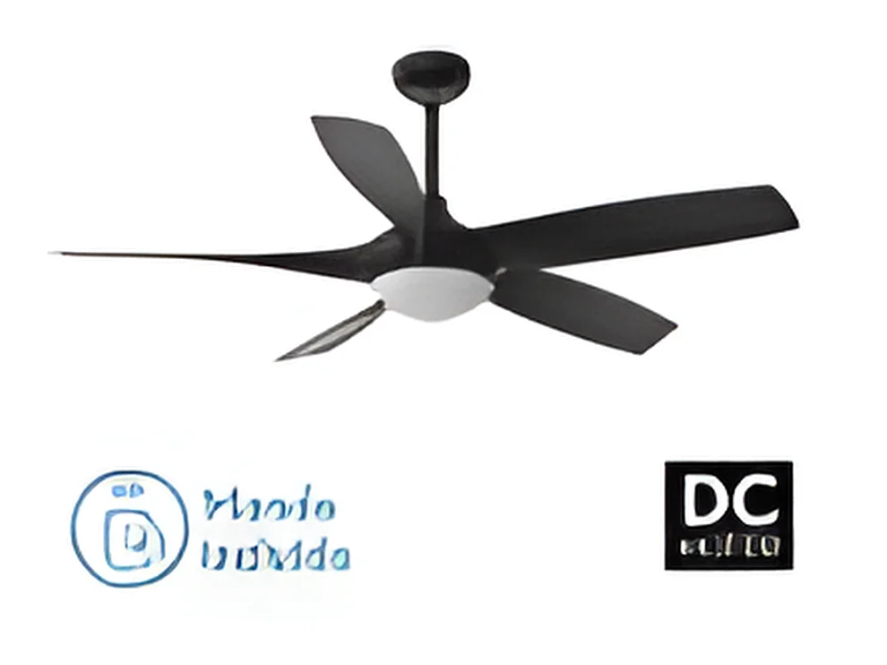 GALLEO ventilatore DC LED nero 3 temperature con 5 pale Fabrilamp