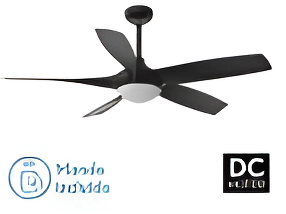 Ventilateur GALLEO LED DC noir 3 températures avec 5 pales Fabrilamp