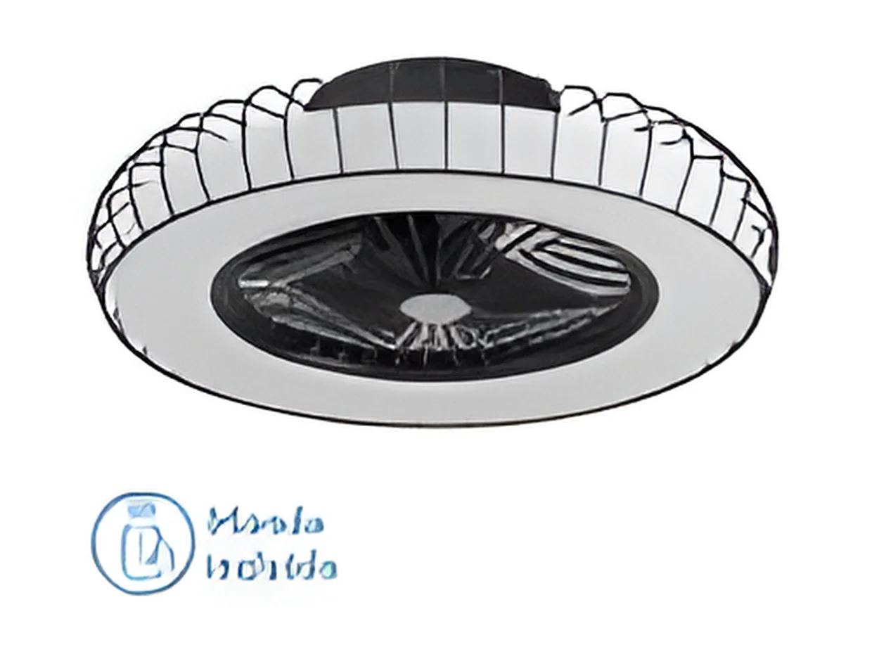 Ventilateur DC ALBONEZ noir Led Dimable avec CCT réglable Fabrilamp