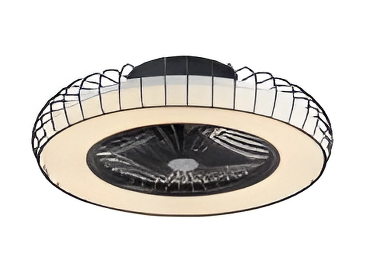 Ventilateur DC ALBONEZ noir Led Dimable avec CCT réglable Fabrilamp