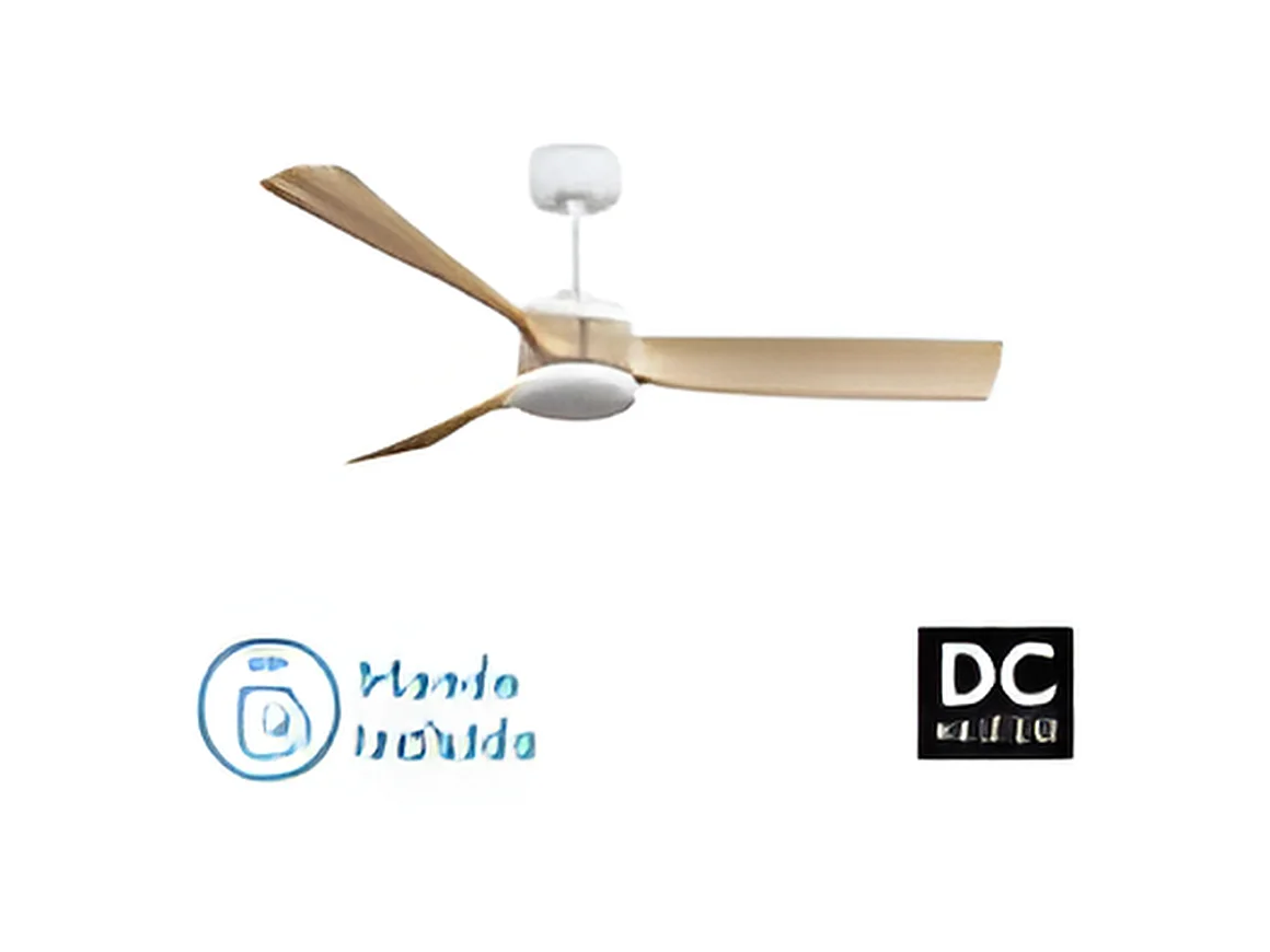 Ventilateur DC LED blanc ORIENTE 3 températures et télécommande Fabrilamp