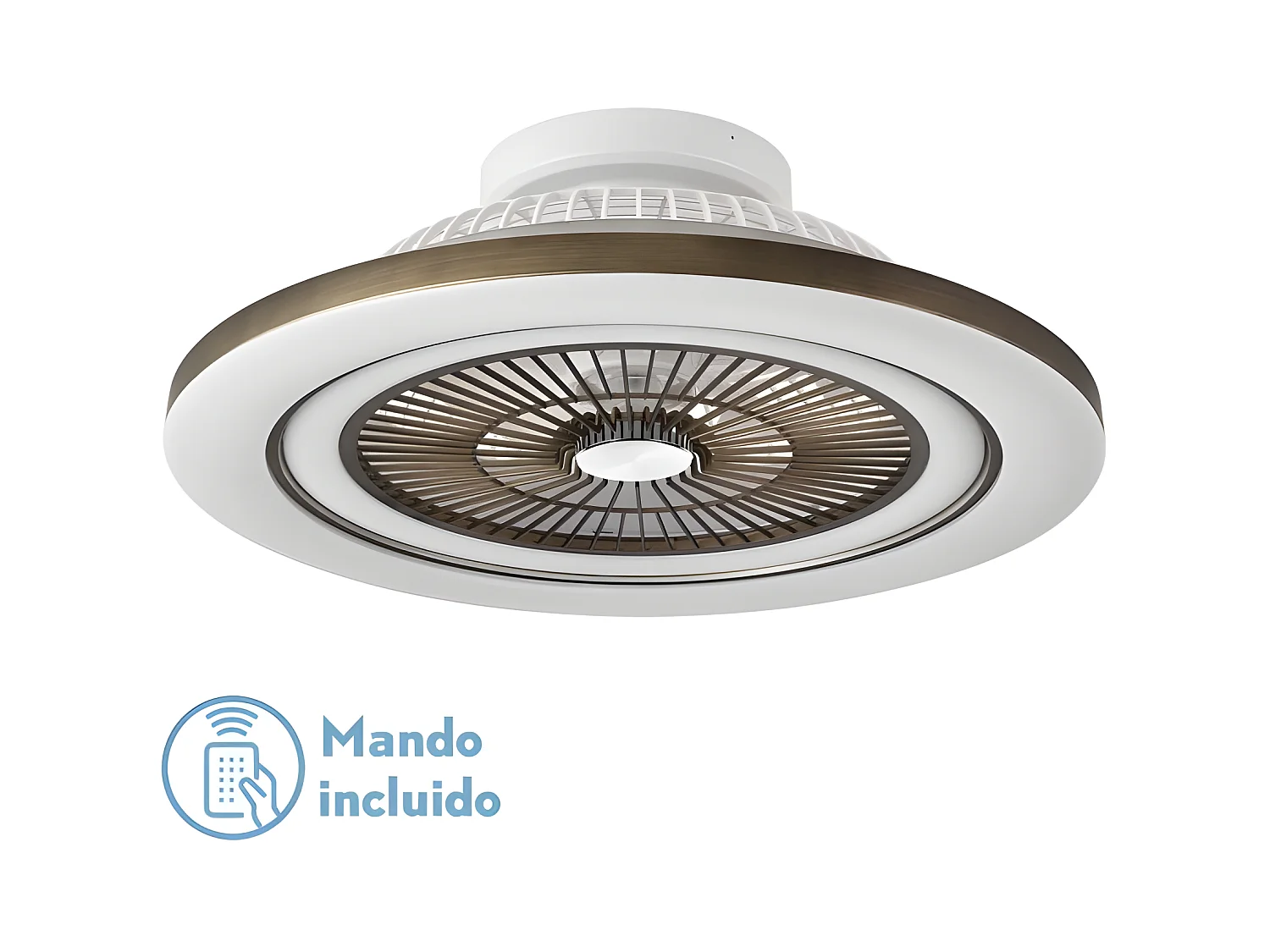 MATO DC ventilatore pelle led dimmerabile telecomando Fabrilamp