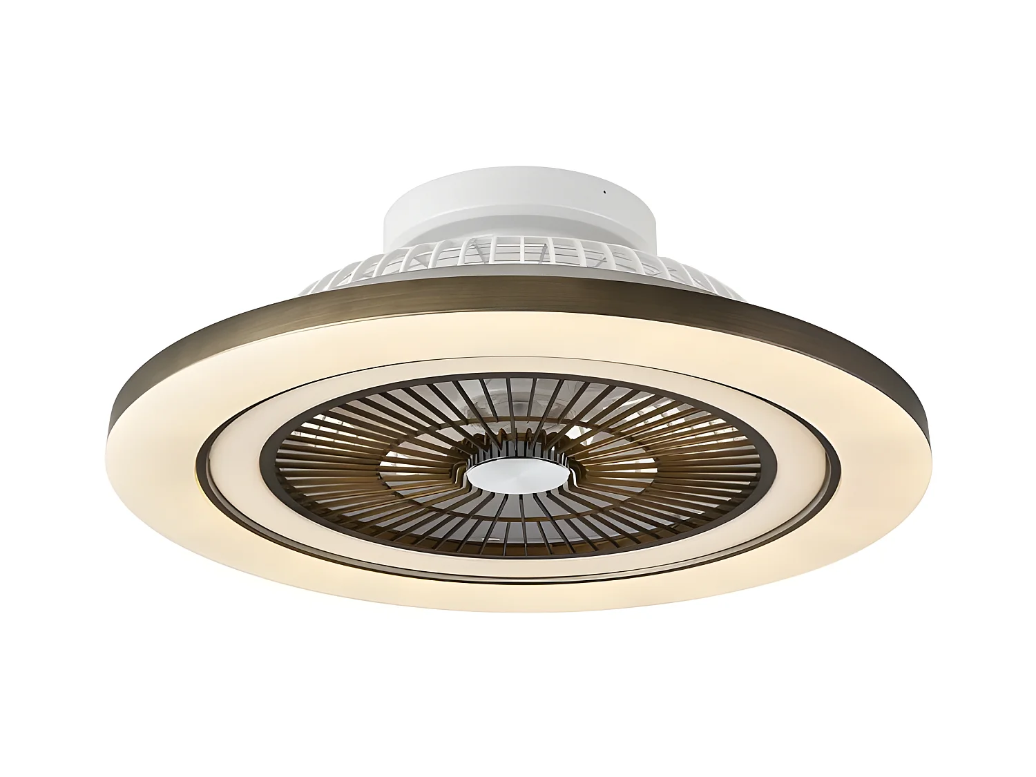 MATO DC ventilatore pelle led dimmerabile telecomando Fabrilamp