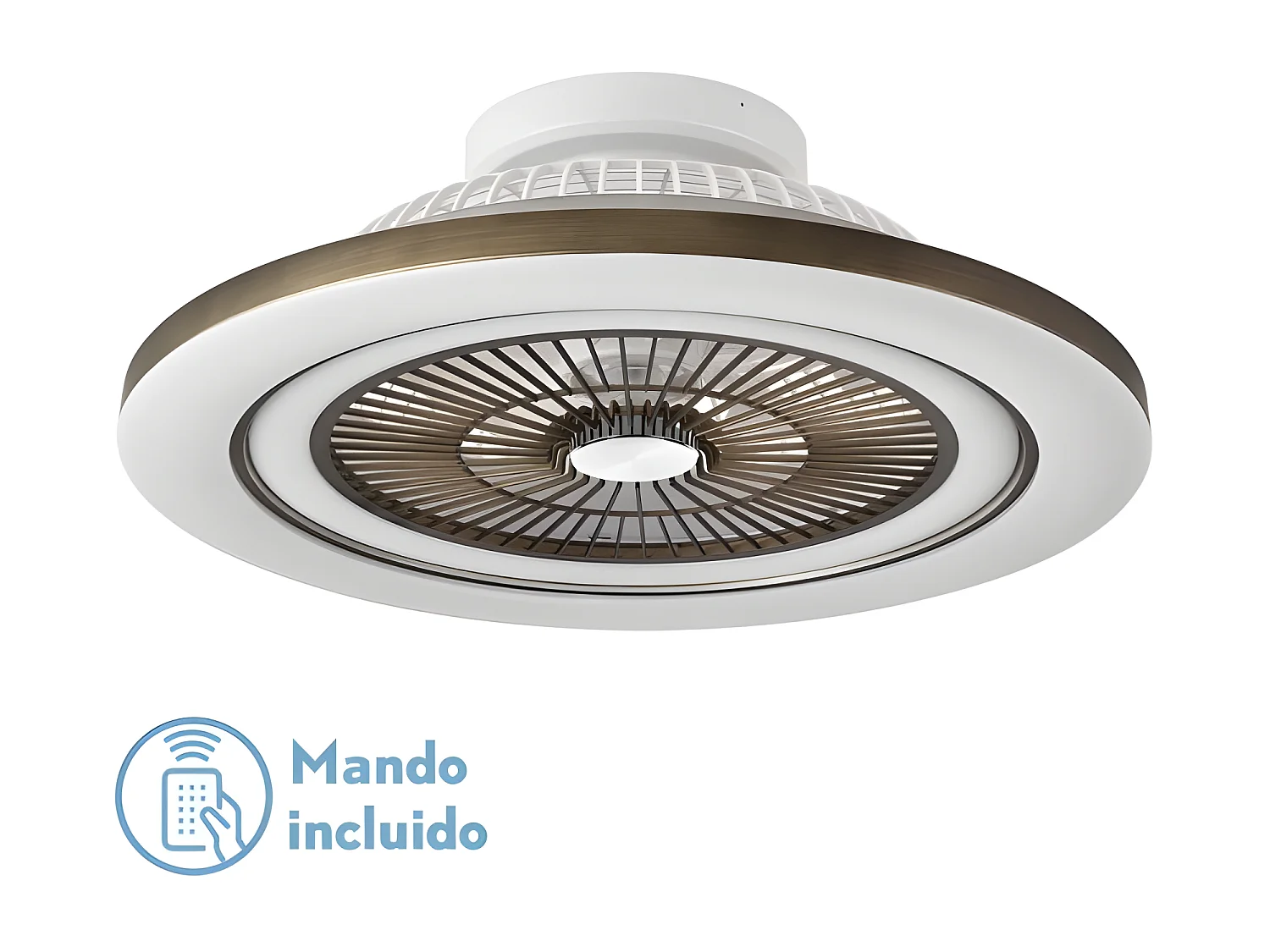 MATO DC ventilatore pelle led dimmerabile telecomando Fabrilamp