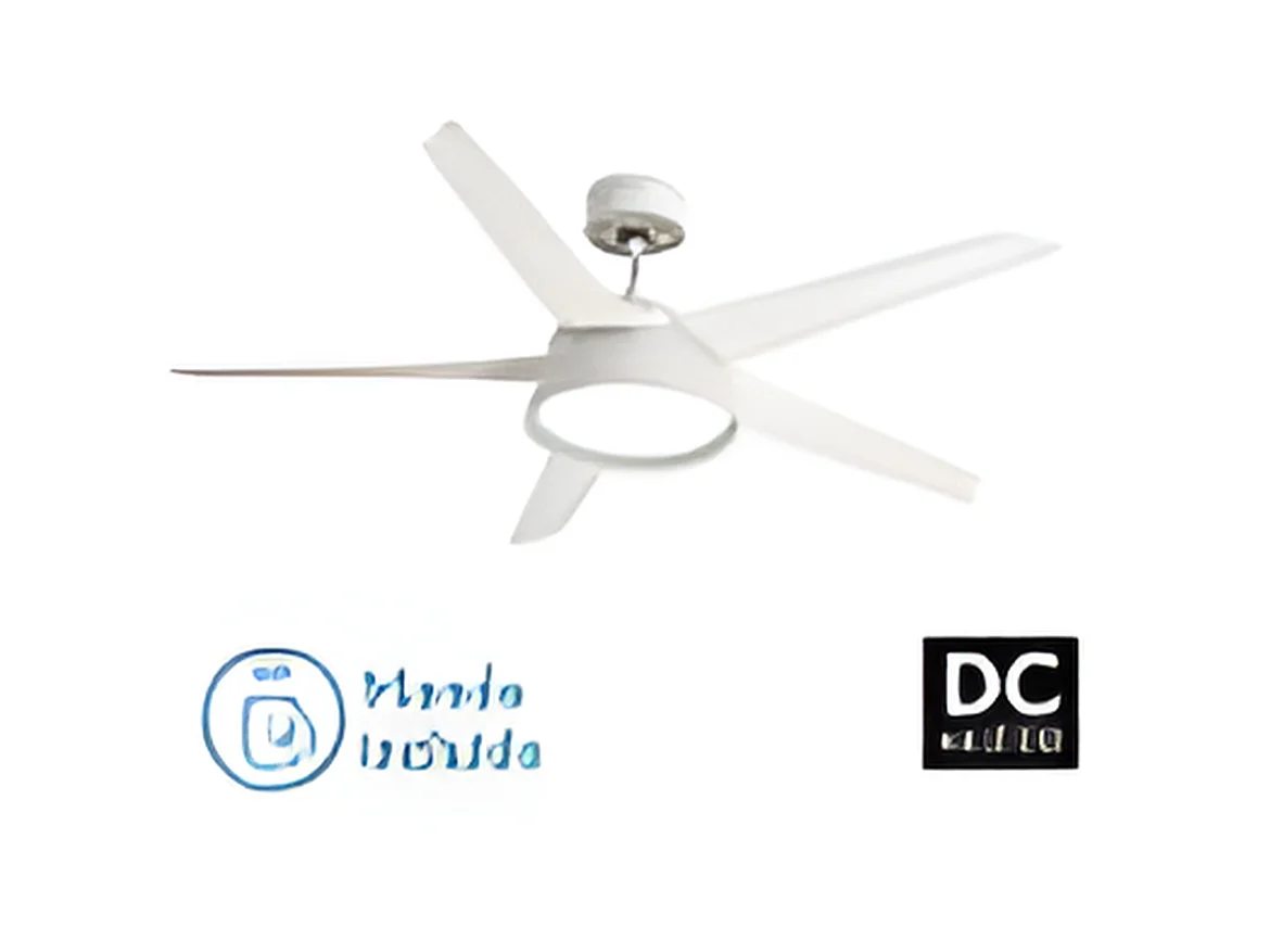 Ventilador Dc Lebeche Blanco Led 3 Temperaturas Control Remoto