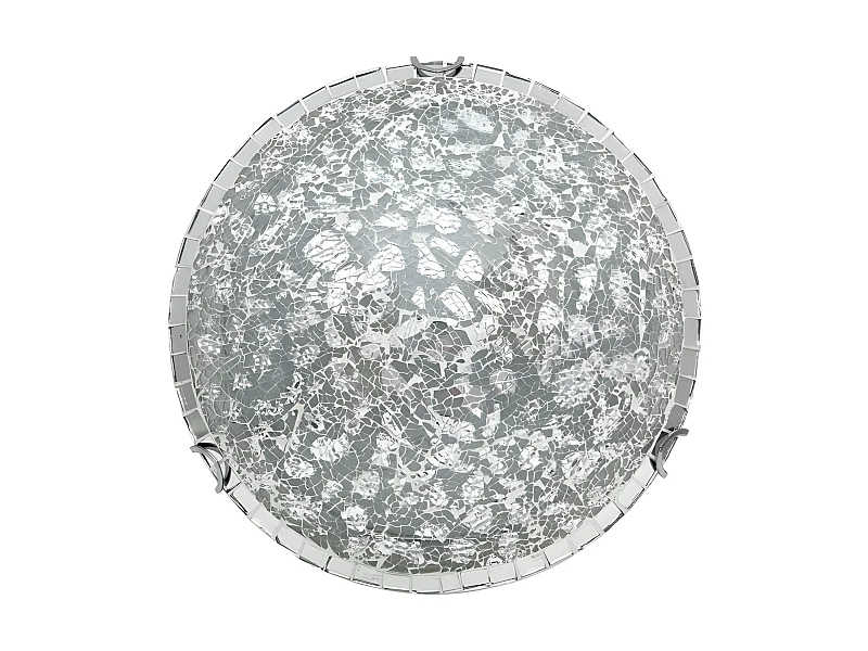 Lampara Plafon De 3 Luces Modelo Tenor Color Cromo Mosaico